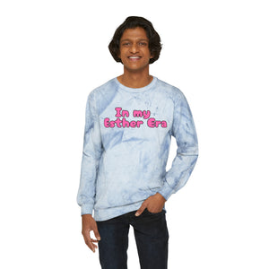 In my Esther era / hand drawn shirt / Bible gift / shirt /  Unisex Color Blast Crewneck Sweatshirt