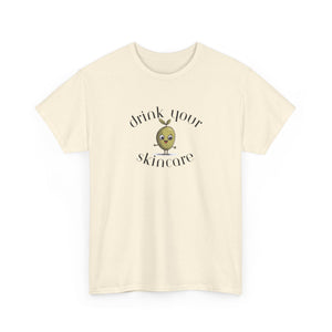 Drink your skincare / olive trees / olive cartoon / Unisex Heavy Cotton Tee