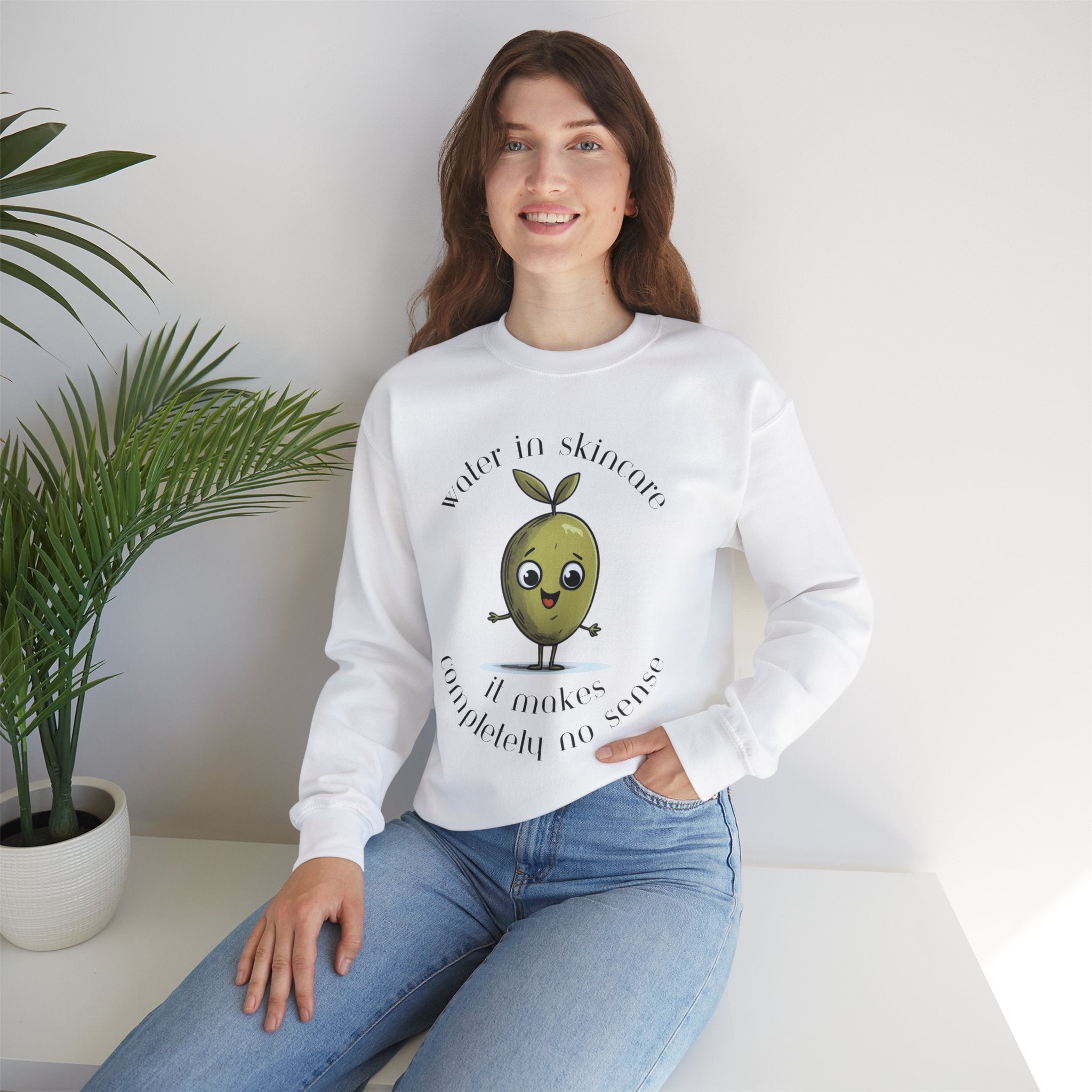 Water in skincare / waterless beauty / olive tree / Unisex Heavy Blend™ Crewneck Sweatshirt