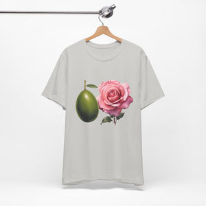 Olives and roses / Hydroxytyrosol makeup / Olive trees / Unisex Jersey Short Sleeve Tee