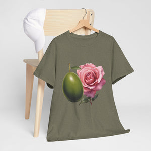 Olives and roses / olive trees / rose and olive cartoon / Unisex Heavy Cotton Tee