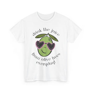 Drink skincare / olive trees / olive cartoon / Unisex Heavy Cotton Tee