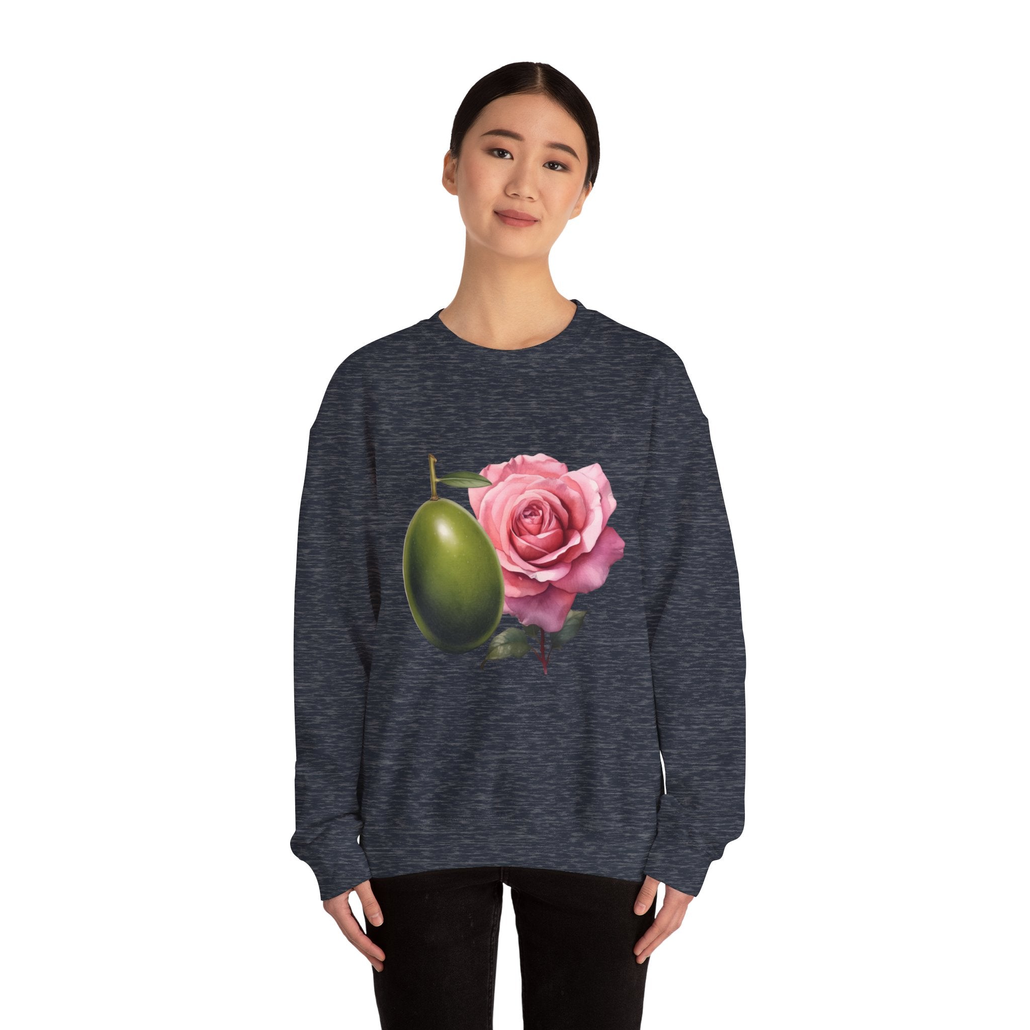 Olive tree / waterless beauty / olives and roses / Unisex Heavy Blend™ Crewneck Sweatshirt