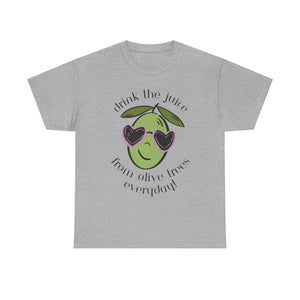 Drink skincare / olive trees / olive cartoon / Unisex Heavy Cotton Tee