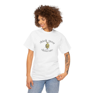 Drink your skincare / olive trees / olive cartoon / Unisex Heavy Cotton Tee