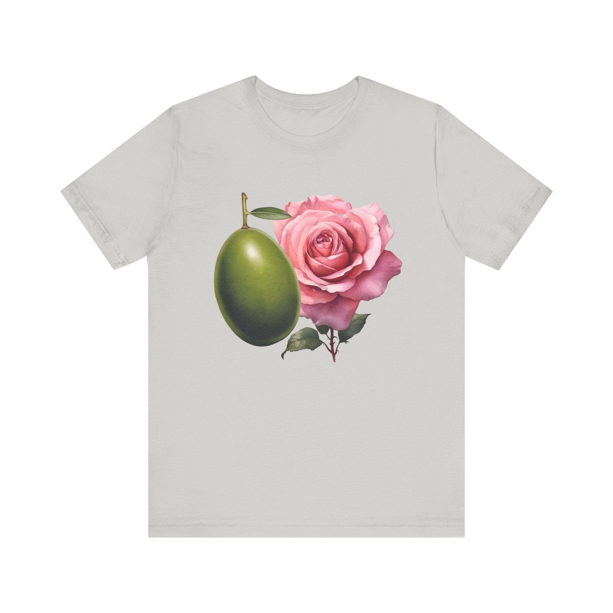 Olives and roses / Hydroxytyrosol makeup / Olive trees / Unisex Jersey Short Sleeve Tee