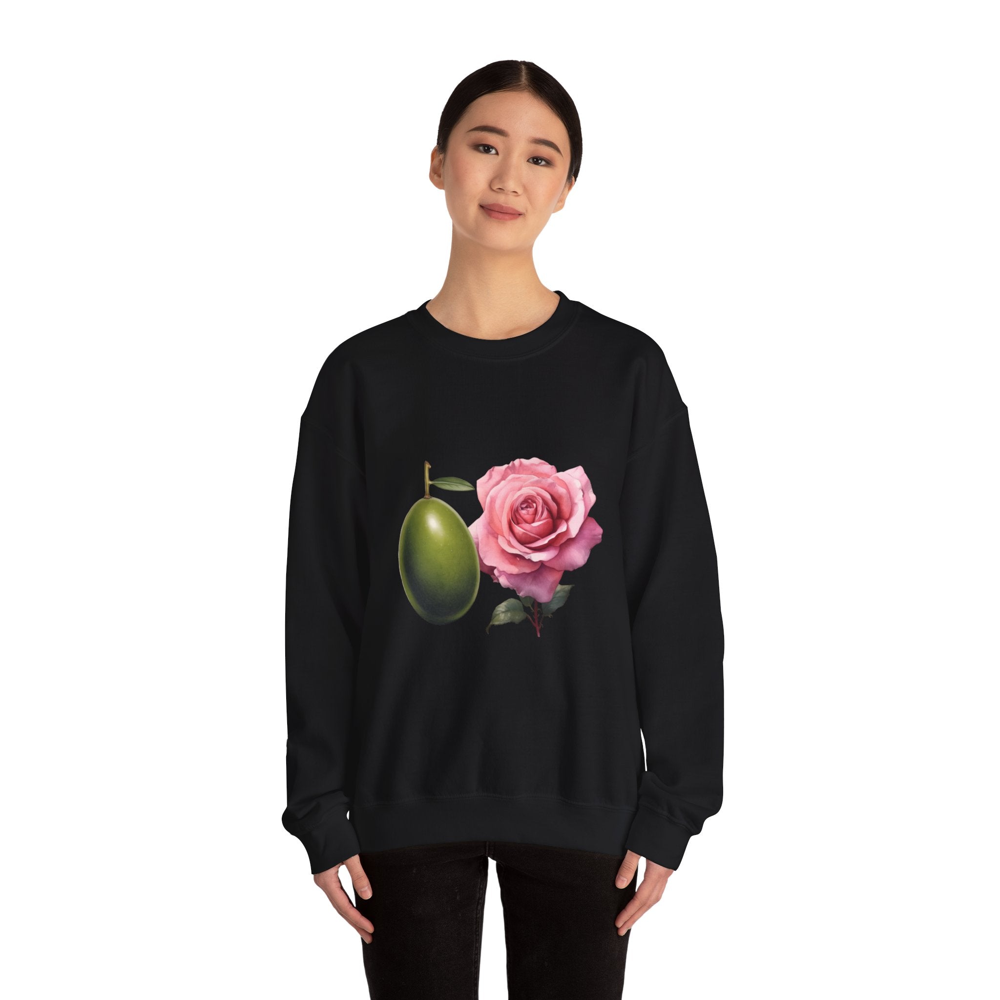 Olive tree / waterless beauty / olives and roses / Unisex Heavy Blend™ Crewneck Sweatshirt