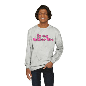 In my Esther era / hand drawn shirt / Bible gift / shirt /  Unisex Color Blast Crewneck Sweatshirt