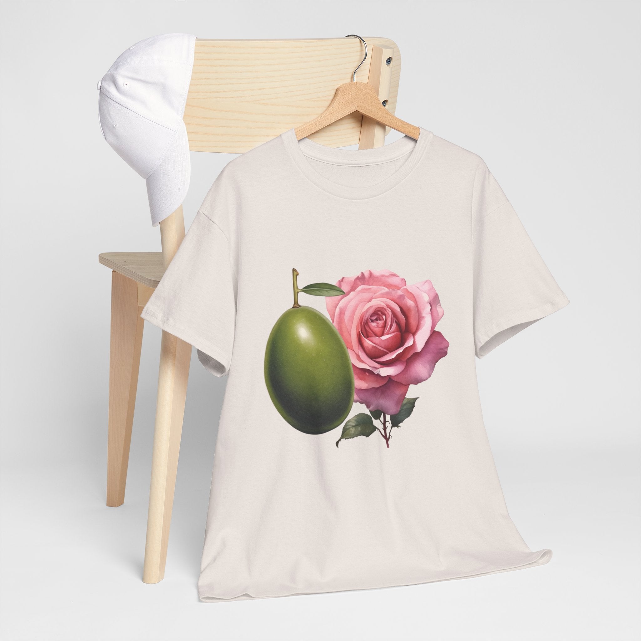 Olives and roses / olive trees / rose and olive cartoon / Unisex Heavy Cotton Tee