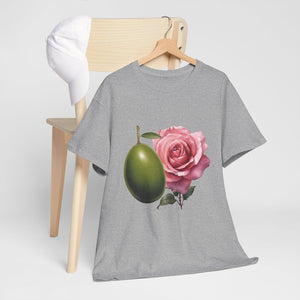 Olives and roses / olive trees / rose and olive cartoon / Unisex Heavy Cotton Tee