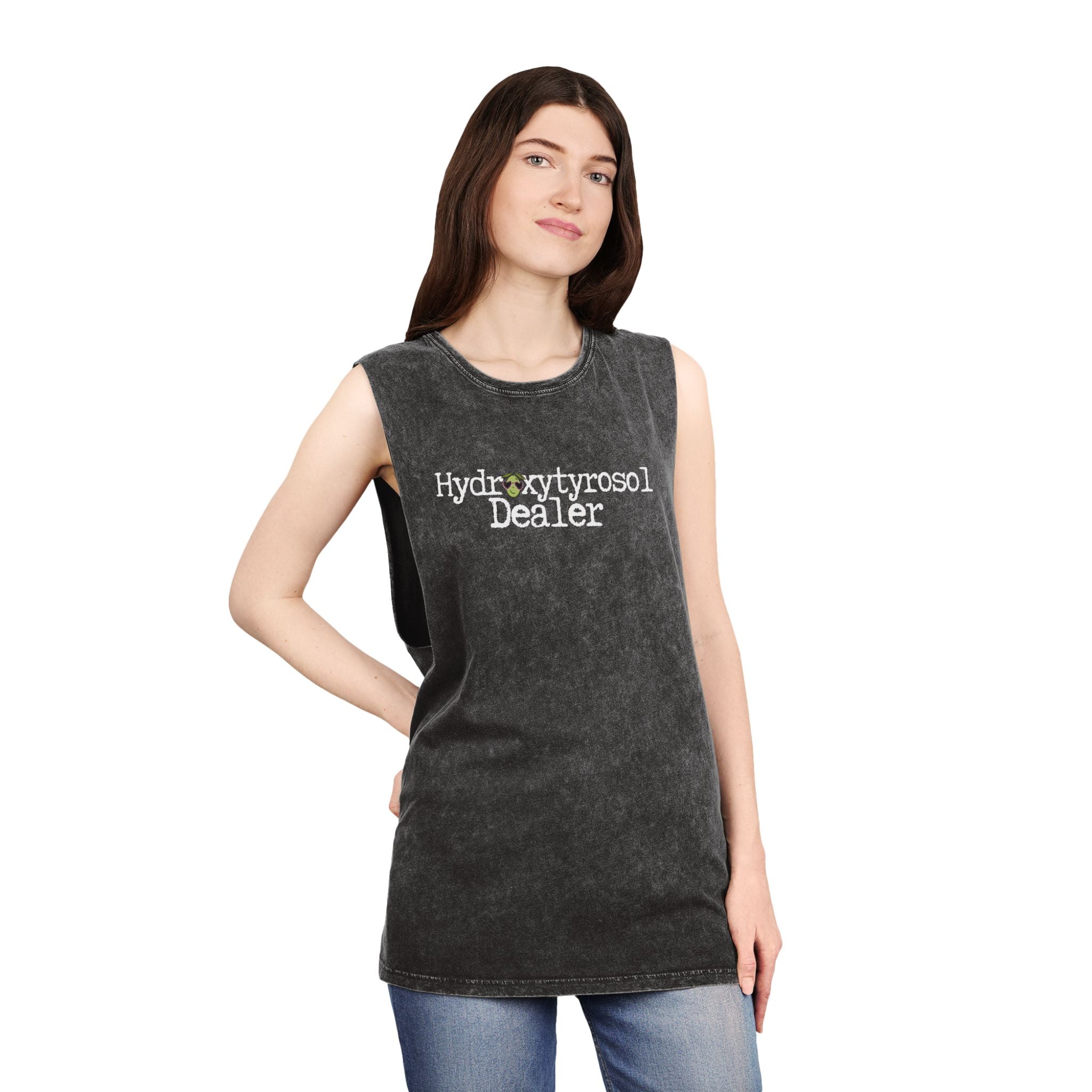 Hydroxytyrosol dealer / Olive tree consultant gift / Unisex Stonewash Tank Top