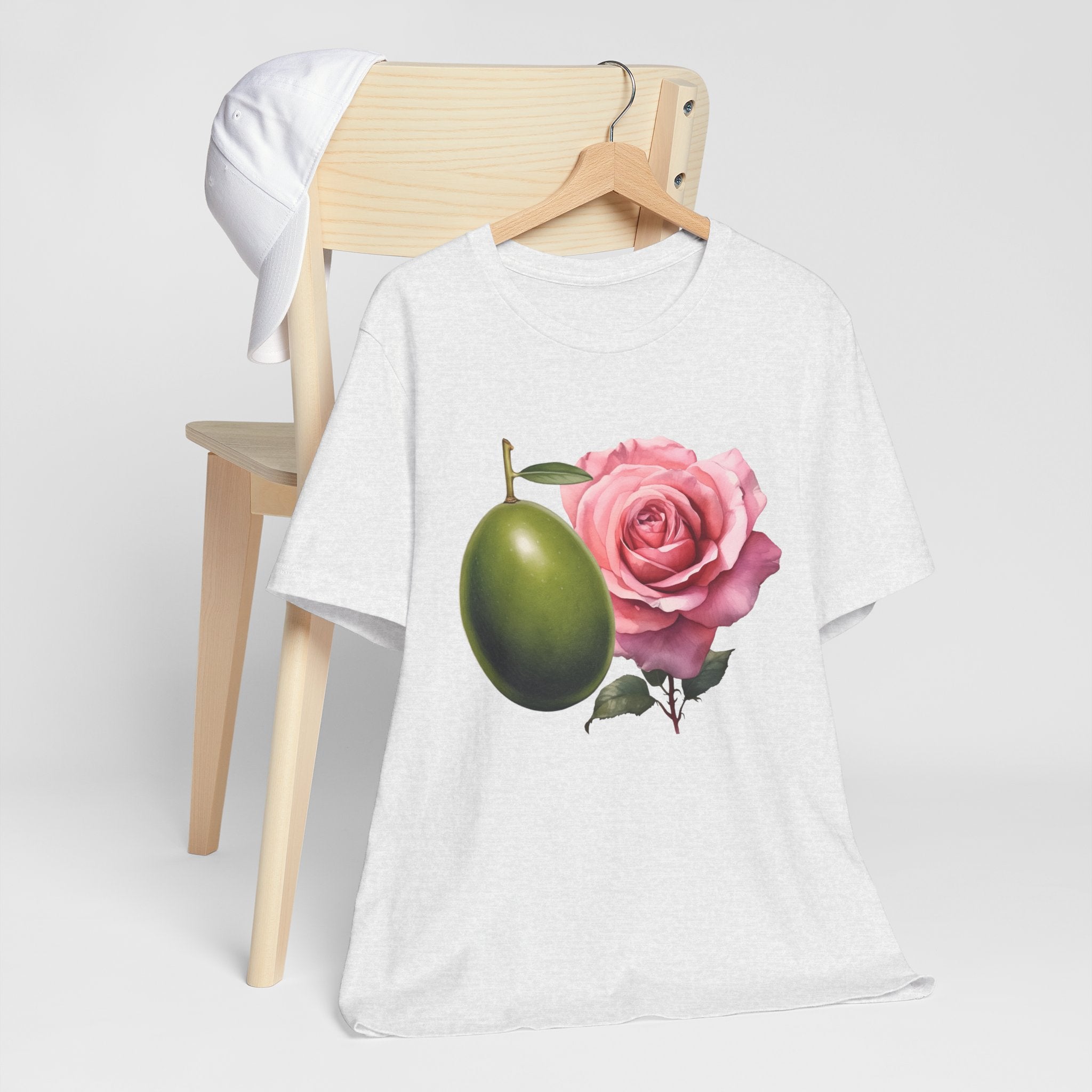 Olives and roses / Hydroxytyrosol makeup / Olive trees / Unisex Jersey Short Sleeve Tee