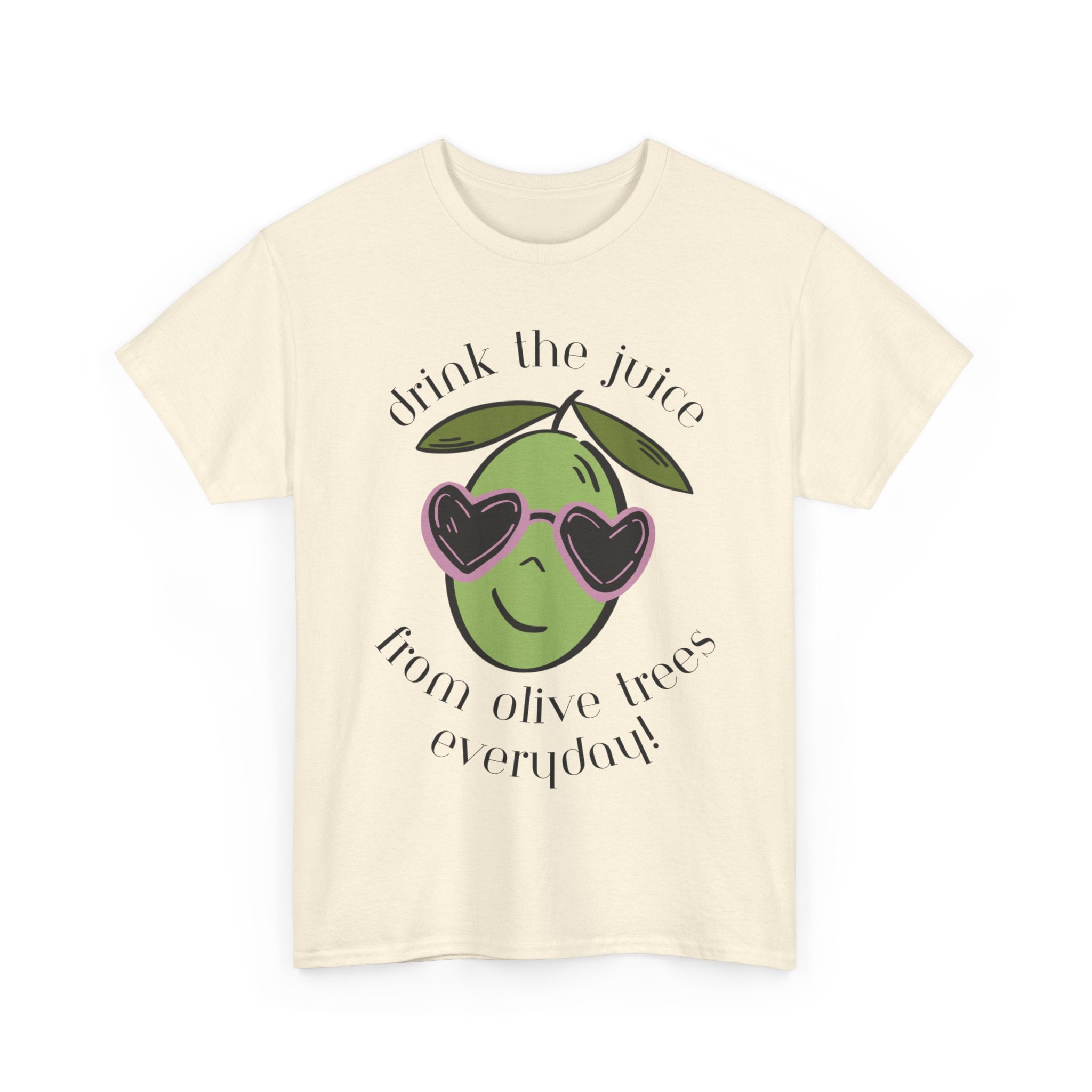 Drink skincare / olive trees / olive cartoon / Unisex Heavy Cotton Tee