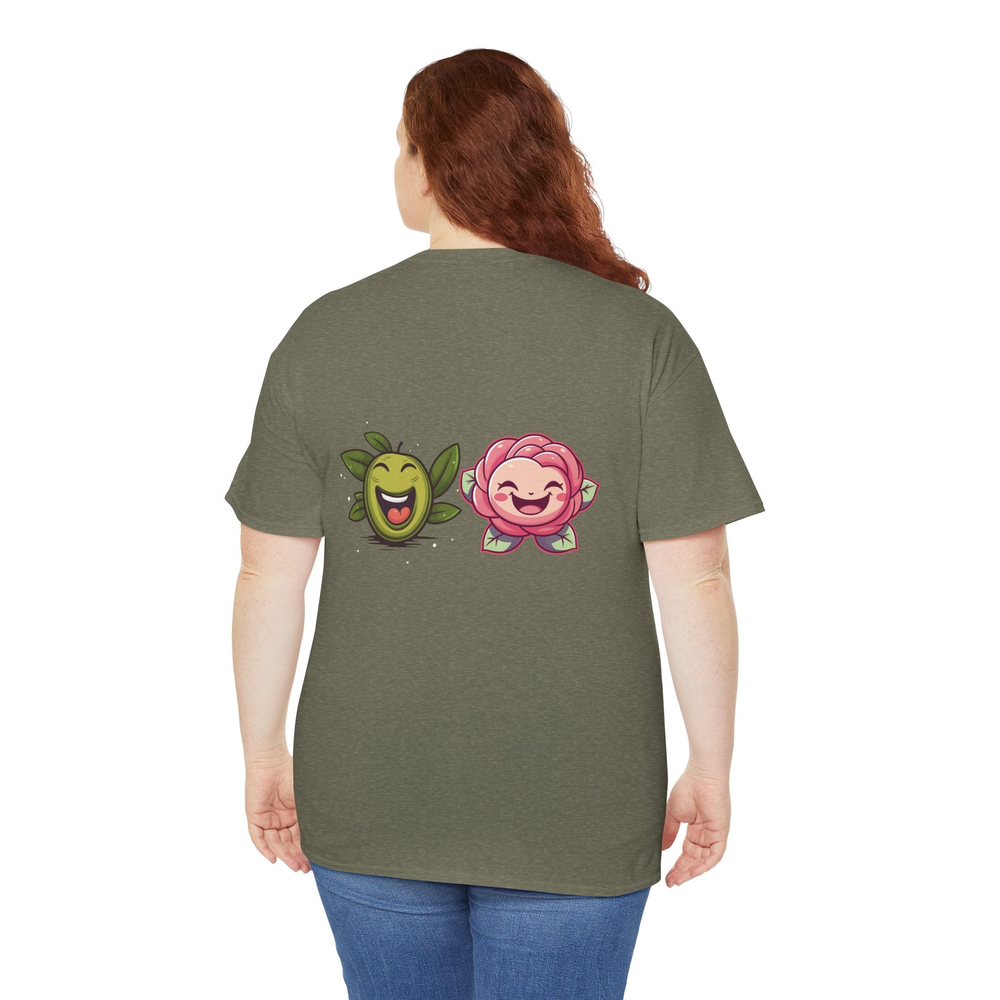 Olives and roses / olive trees / rose and olive cartoon / Unisex Heavy Cotton Tee