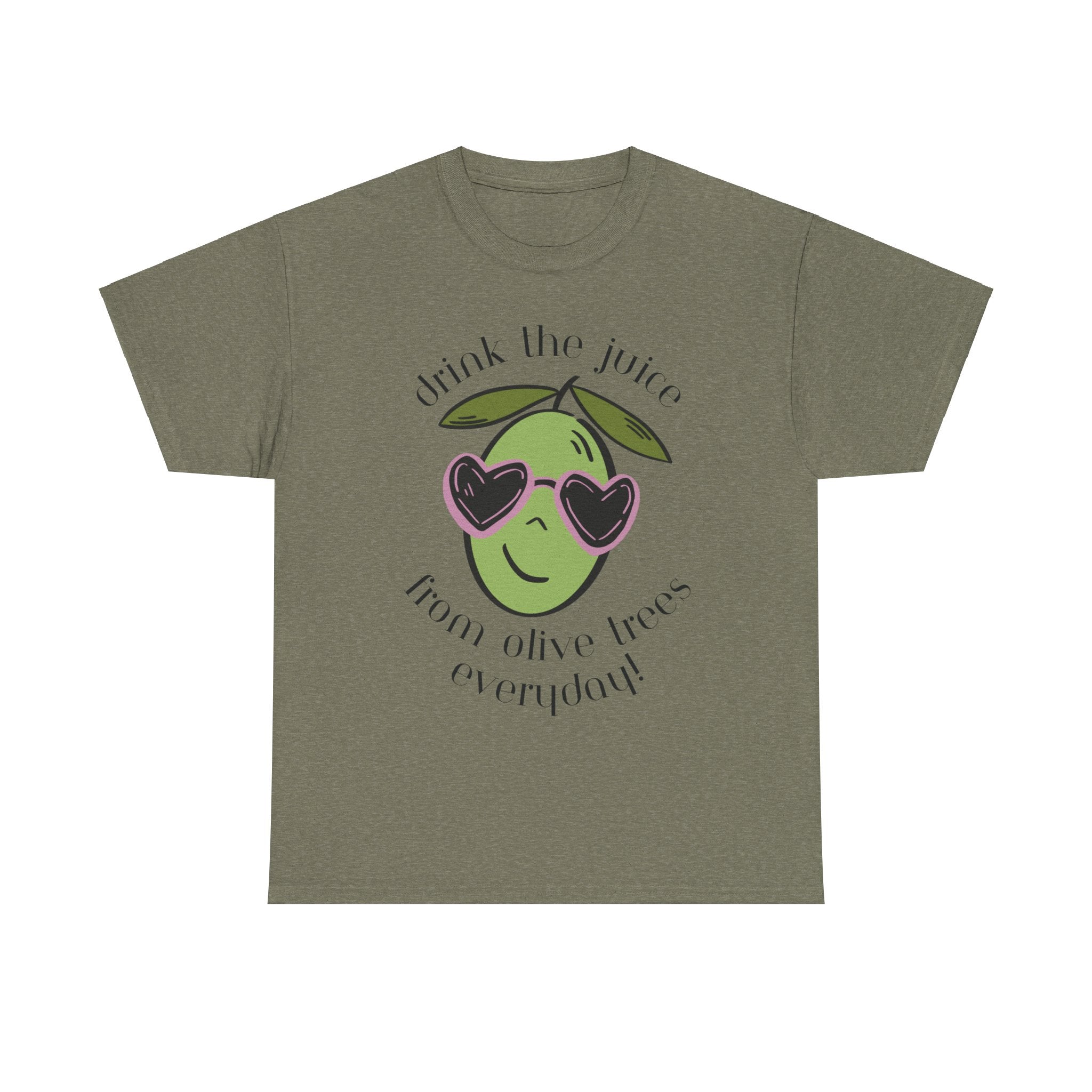 Drink skincare / olive trees / olive cartoon / Unisex Heavy Cotton Tee