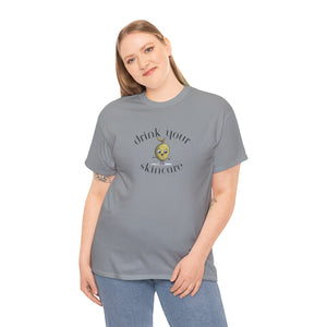 Drink your skincare / olive trees / olive cartoon / Unisex Heavy Cotton Tee