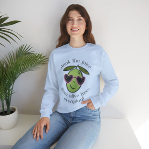 Drink an olive tree everyday / waterless beauty / olive tree / Unisex Heavy Blend™ Crewneck Sweatshirt