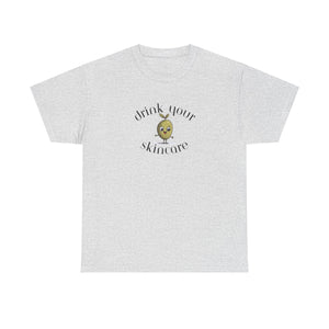 Drink your skincare / olive trees / olive cartoon / Unisex Heavy Cotton Tee