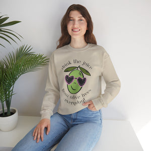 Drink an olive tree everyday / waterless beauty / olive tree / Unisex Heavy Blend™ Crewneck Sweatshirt