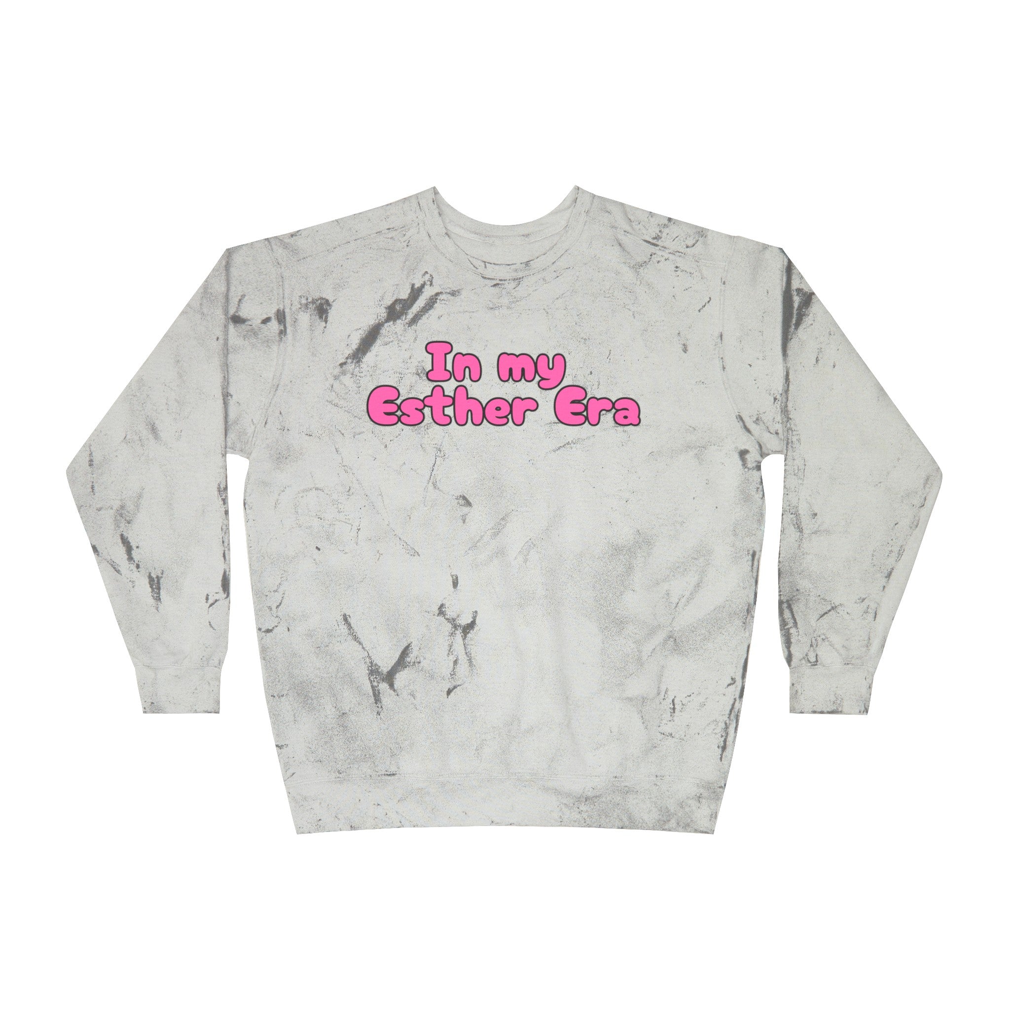 In my Esther era / hand drawn shirt / Bible gift / shirt /  Unisex Color Blast Crewneck Sweatshirt