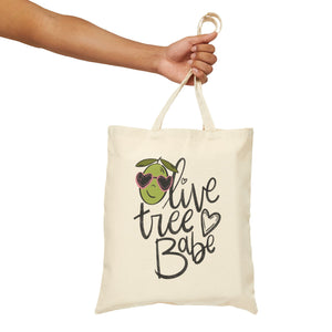 Olive Tree Babe / Cotton Canvas Tote Bag