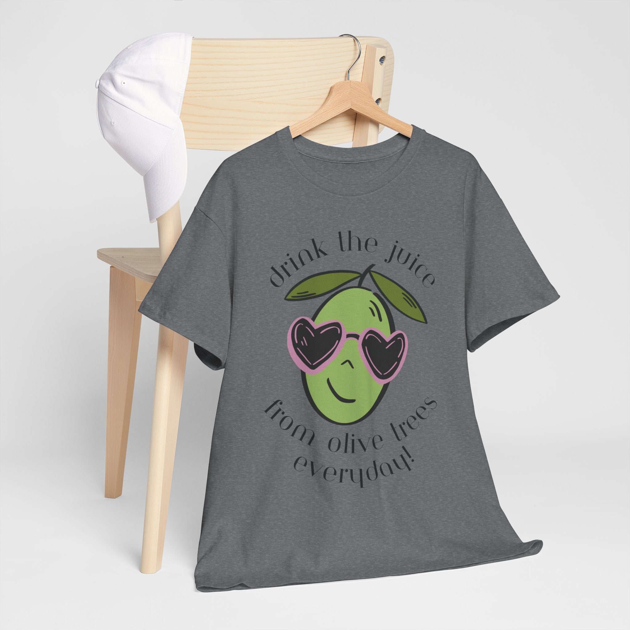 Drink skincare / olive trees / olive cartoon / Unisex Heavy Cotton Tee