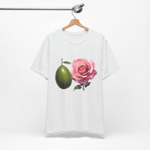 Olives and roses / Hydroxytyrosol makeup / Olive trees / Unisex Jersey Short Sleeve Tee