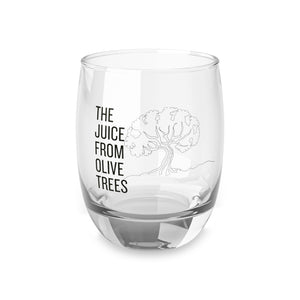 The juice from olive trees / black letters / consultant swag gift / Small Glass