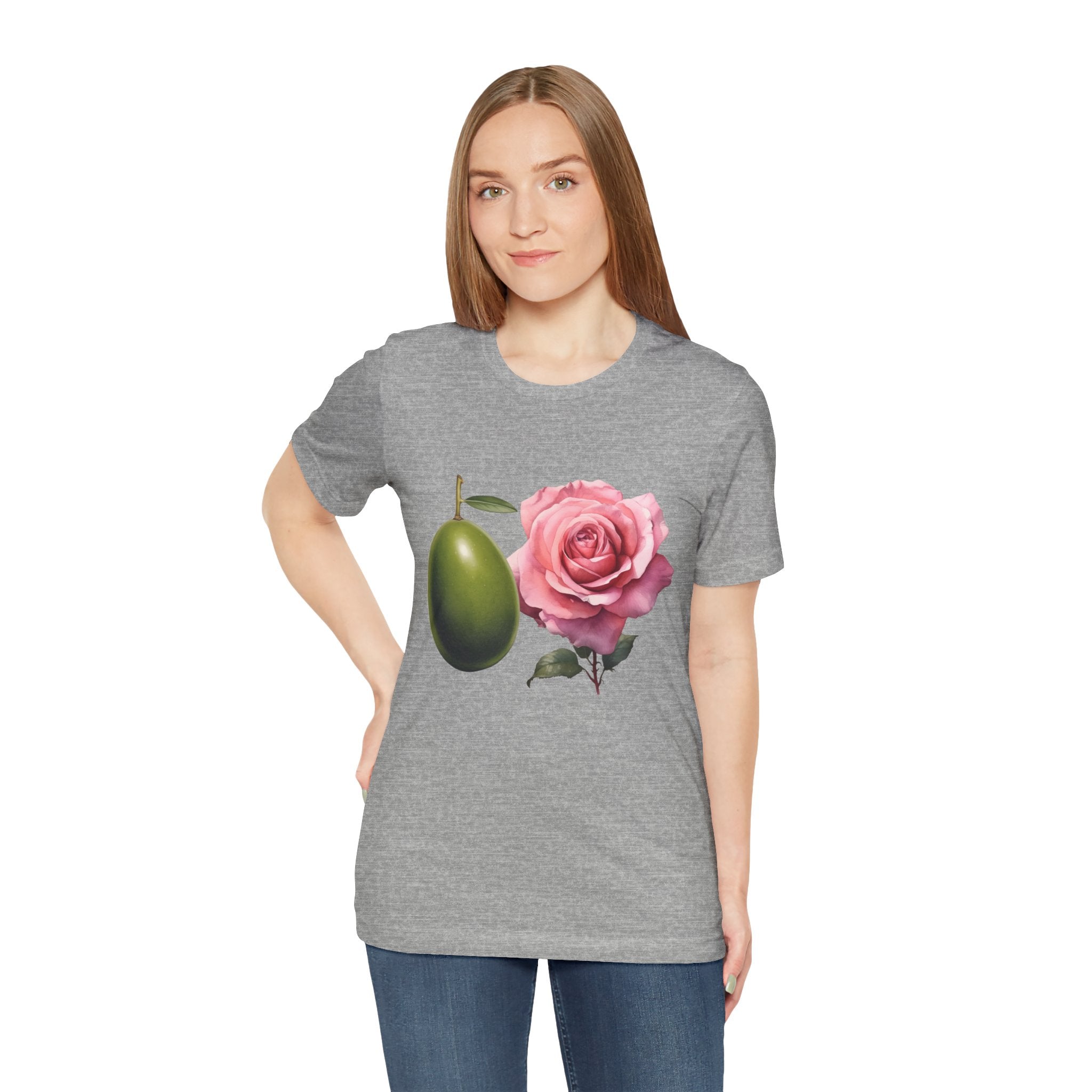 Olives and roses / Hydroxytyrosol makeup / Olive trees / Unisex Jersey Short Sleeve Tee