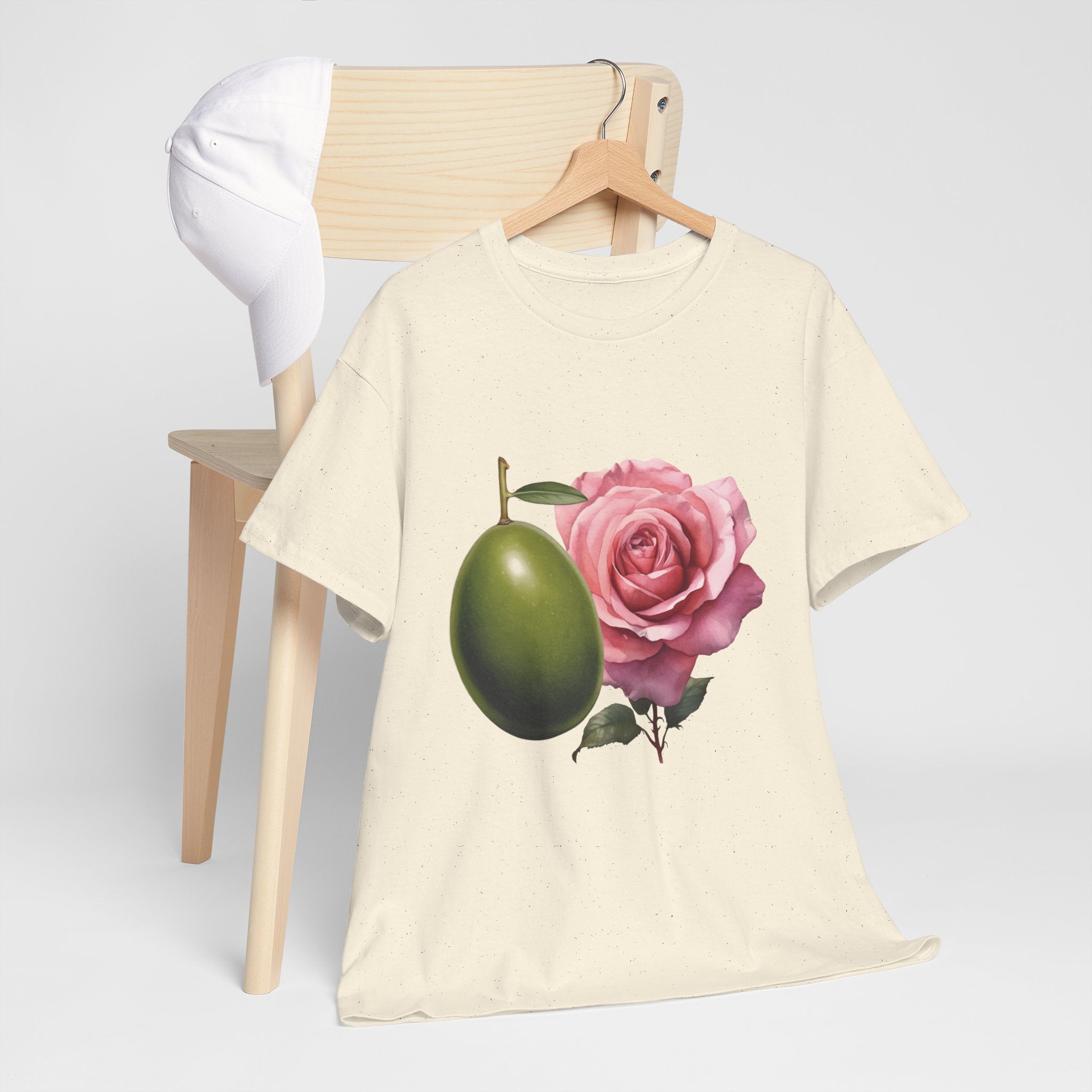 Olives and roses / olive trees / rose and olive cartoon / Unisex Heavy Cotton Tee