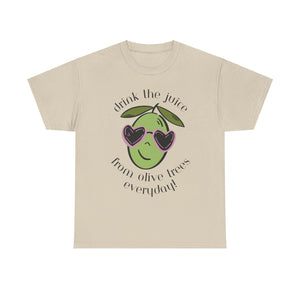 Drink skincare / olive trees / olive cartoon / Unisex Heavy Cotton Tee