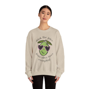 Drink an olive tree everyday / waterless beauty / olive tree / Unisex Heavy Blend™ Crewneck Sweatshirt