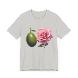 Olives and roses / Hydroxytyrosol makeup / Olive trees / Unisex Jersey Short Sleeve Tee