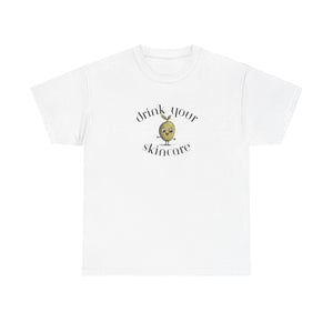 Drink your skincare / olive trees / olive cartoon / Unisex Heavy Cotton Tee