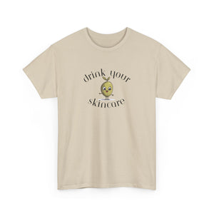 Drink your skincare / olive trees / olive cartoon / Unisex Heavy Cotton Tee