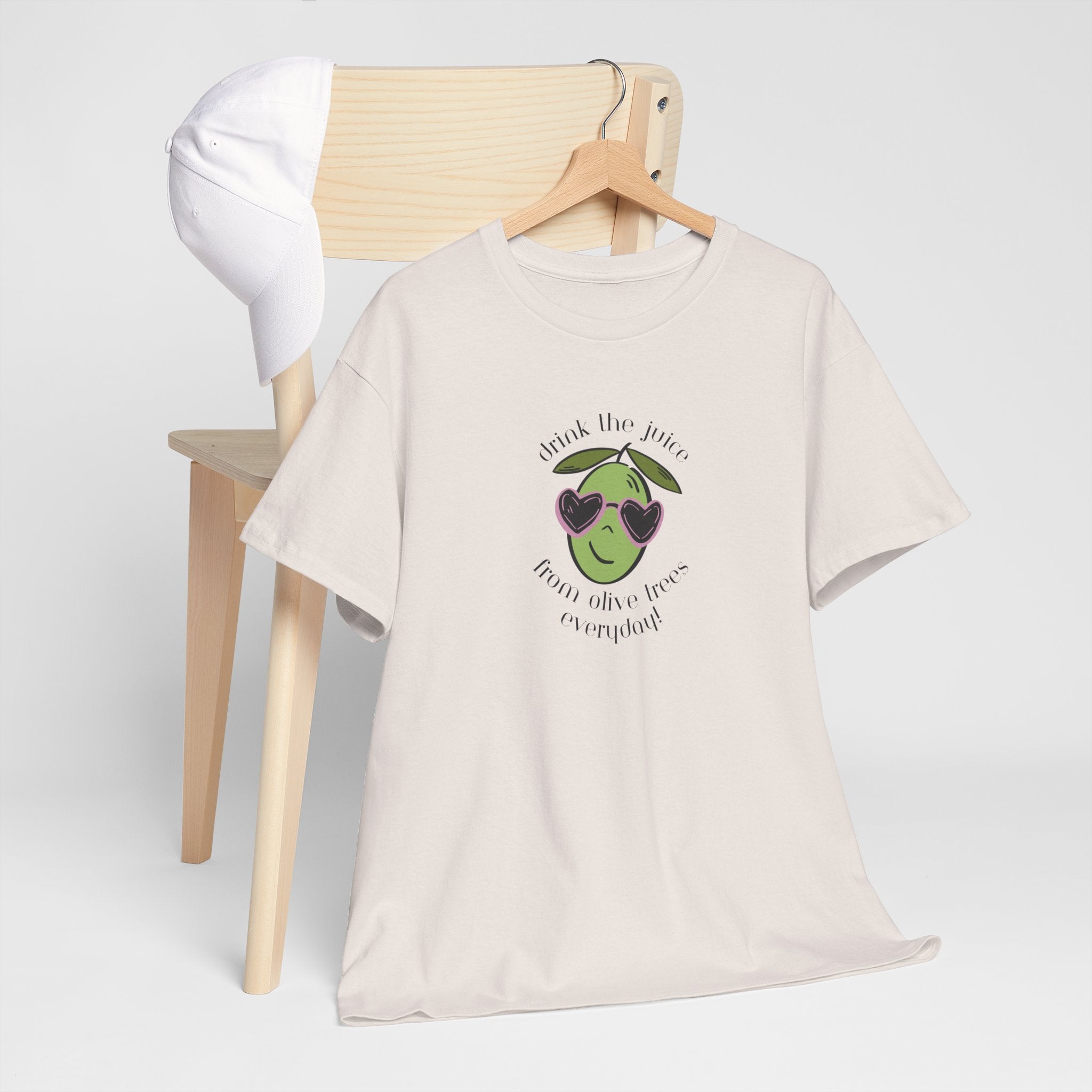 Drink skincare / olive trees / olive cartoon / Unisex Heavy Cotton Tee