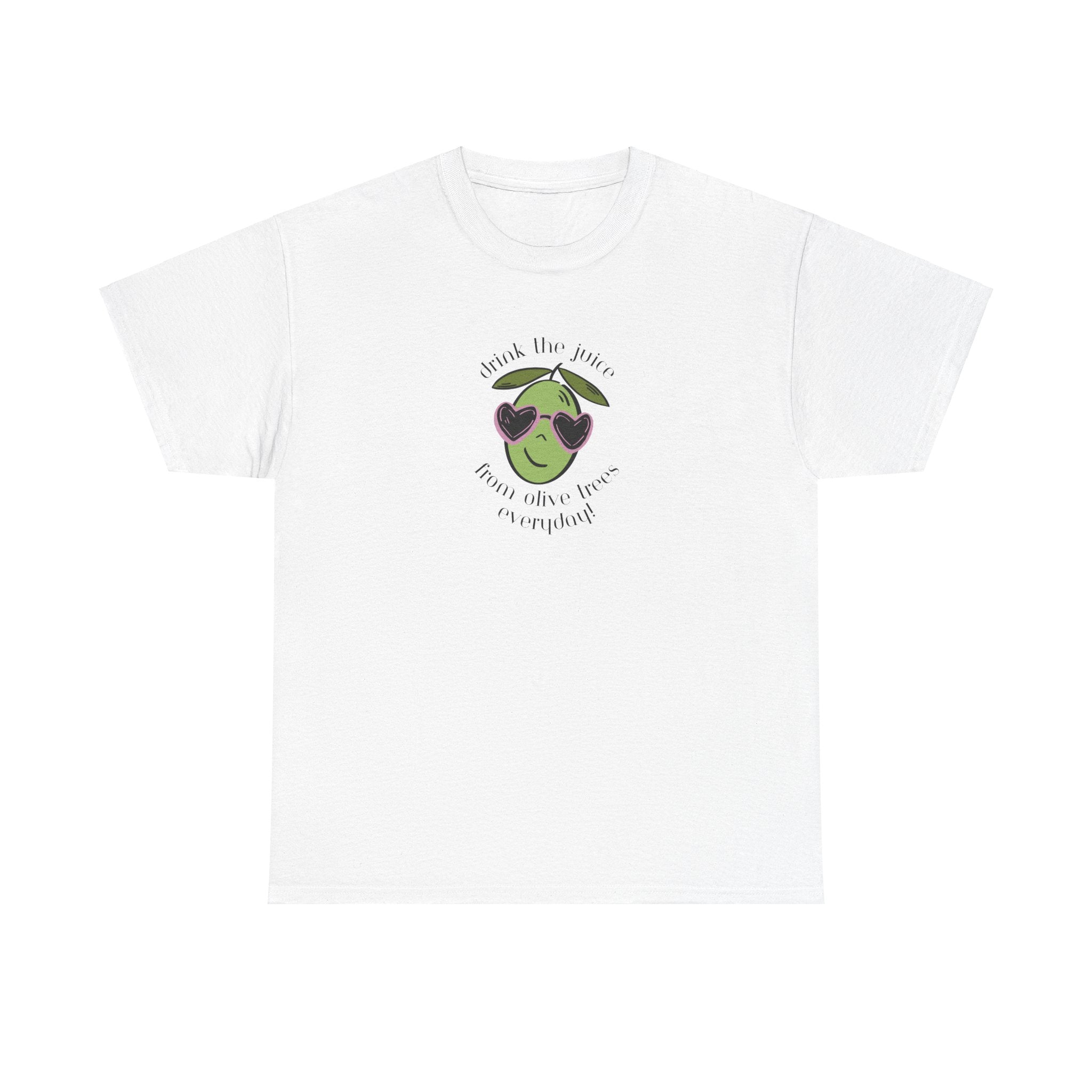 Drink skincare / olive trees / olive cartoon / Unisex Heavy Cotton Tee