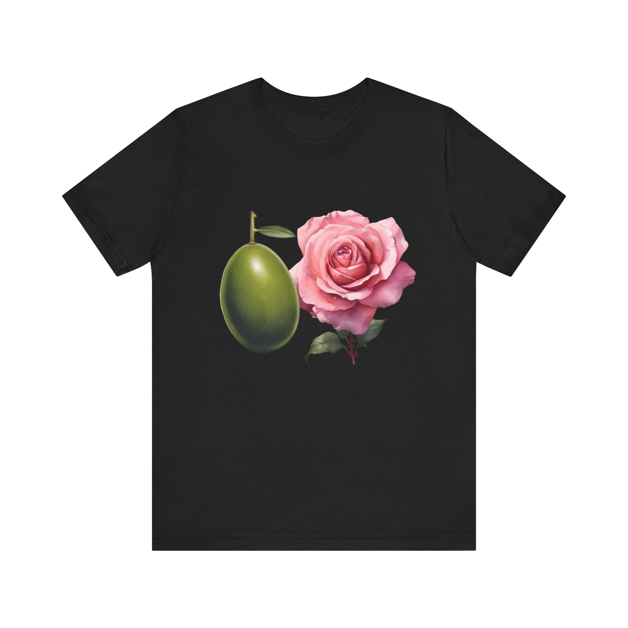 Olives and roses / Hydroxytyrosol makeup / Olive trees / Unisex Jersey Short Sleeve Tee