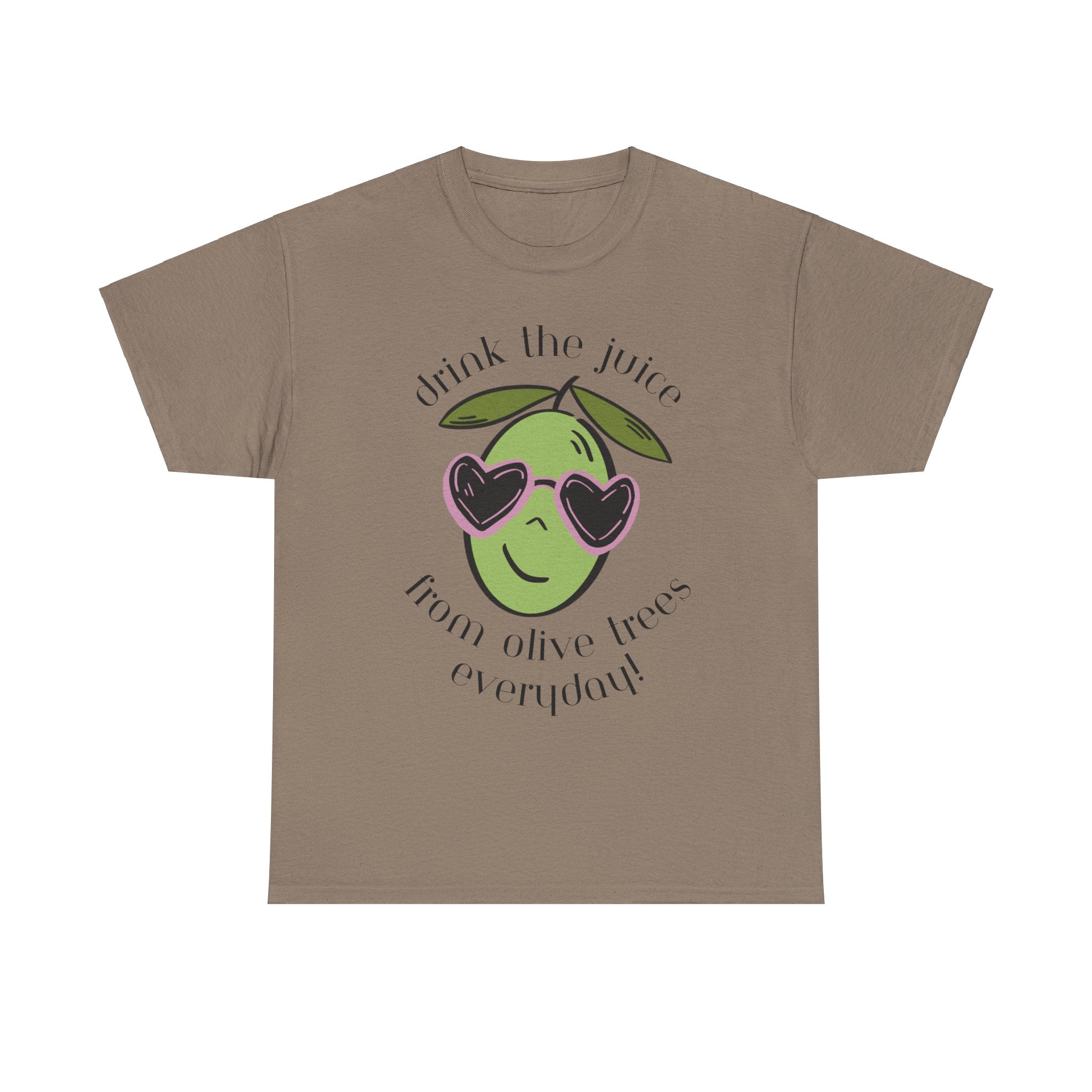 Drink skincare / olive trees / olive cartoon / Unisex Heavy Cotton Tee