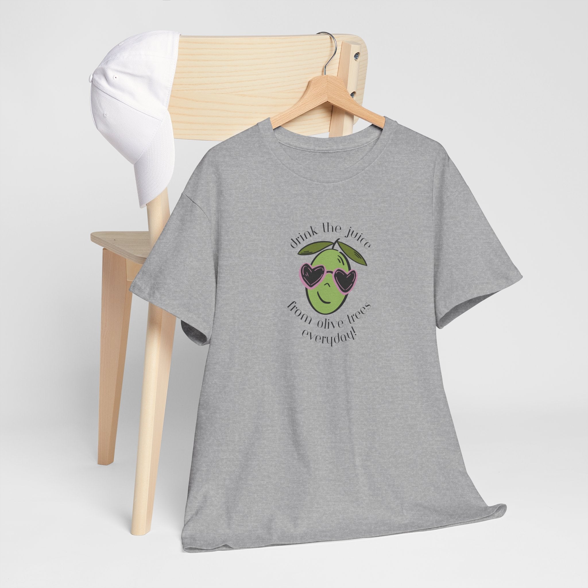 Drink skincare / olive trees / olive cartoon / Unisex Heavy Cotton Tee