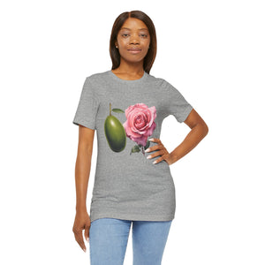 Olives and roses / Hydroxytyrosol makeup / Olive trees / Unisex Jersey Short Sleeve Tee