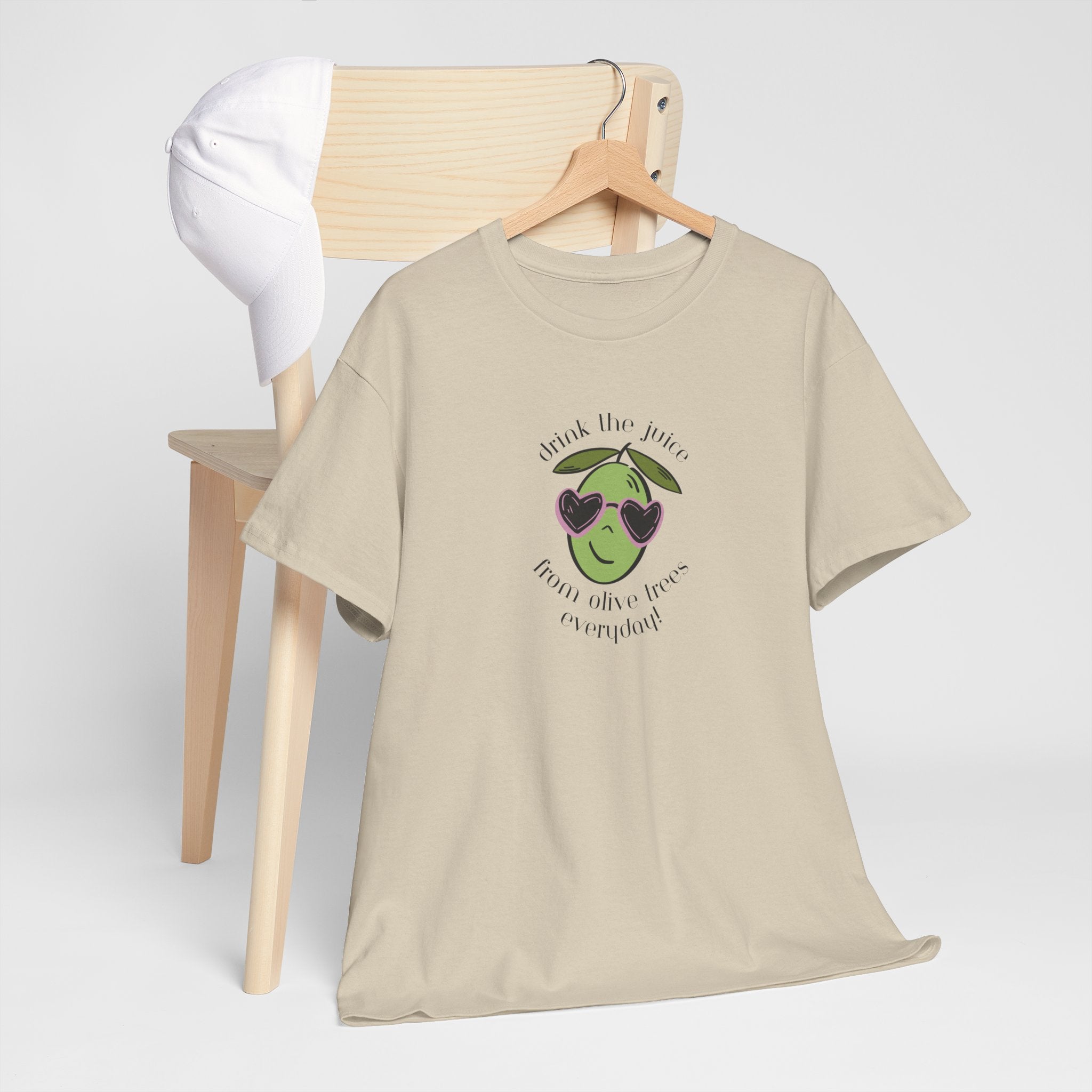 Drink skincare / olive trees / olive cartoon / Unisex Heavy Cotton Tee