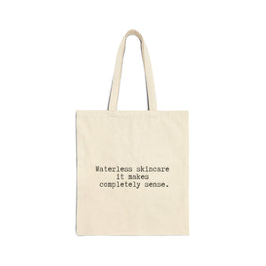 Waterless Skincare // Cotton Canvas Tote Bag