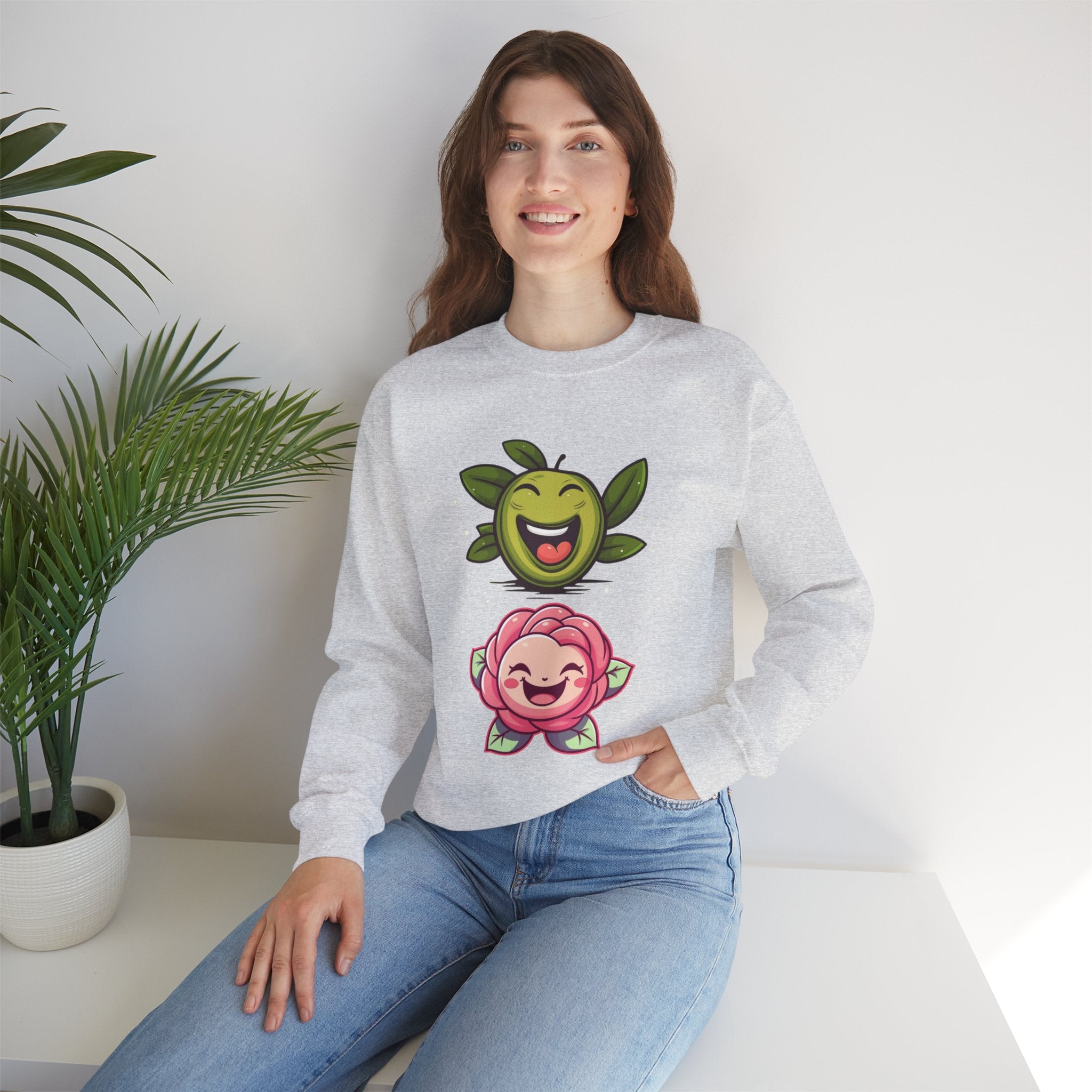 Olives and roses  / waterless beauty / olive tree / Unisex Heavy Blend™ Crewneck Sweatshirt