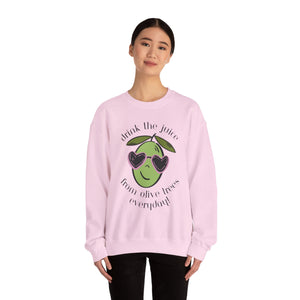 Drink an olive tree everyday / waterless beauty / olive tree / Unisex Heavy Blend™ Crewneck Sweatshirt