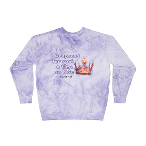 In my Esther era / hand drawn shirt / Bible gift / shirt /  Unisex Color Blast Crewneck Sweatshirt