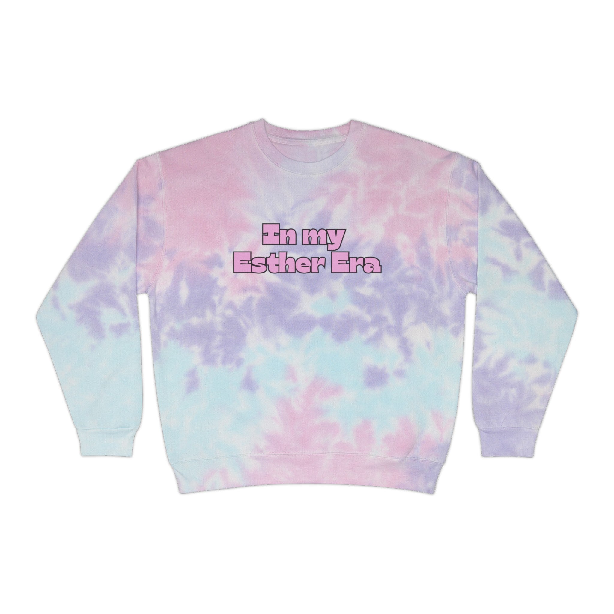 In my Esther era / hand drawn shirt / Bible gift / shirt /  Unisex Tie-Dye Sweatshirt