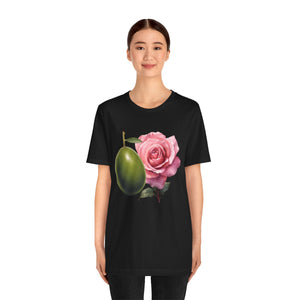 Olives and roses / Hydroxytyrosol makeup / Olive trees / Unisex Jersey Short Sleeve Tee