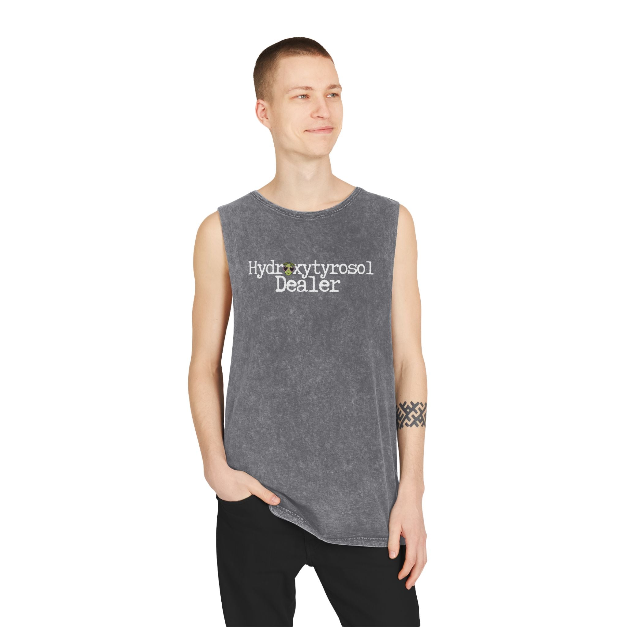 Hydroxytyrosol dealer / Olive tree consultant gift / Unisex Stonewash Tank Top