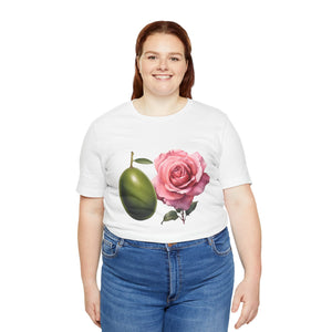 Olives and roses / Hydroxytyrosol makeup / Olive trees / Unisex Jersey Short Sleeve Tee